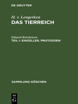 cover image of Einzeller, Protozoen